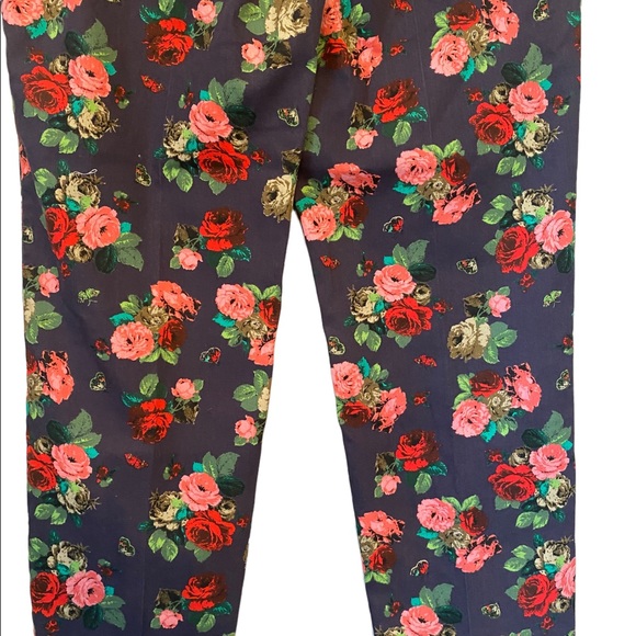 Larry Levine Vintage Rose Floral Pants - Picture 10 of 13